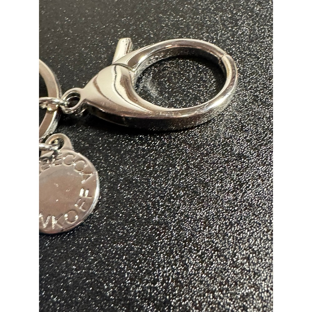 Rebecca Minkoff Letter A Light Blue Saffiano Tassel Charm Keychain‎ Bag Fob - Picture 5 of 12